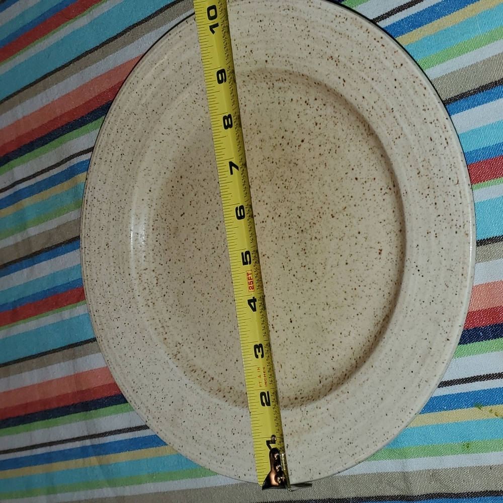 Homespun Stonecast by Churchill Staffordshire England Speckled Plate